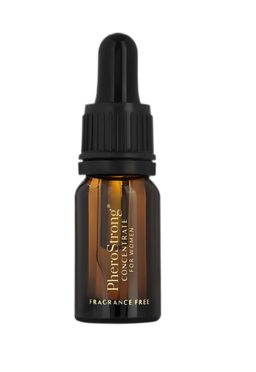 Elegant bottle of PheroStrong Fragrance Free Concentrate for Women 7.5ml, a luxurious pheromone concentrate for women designed to enhance attractiveness.
